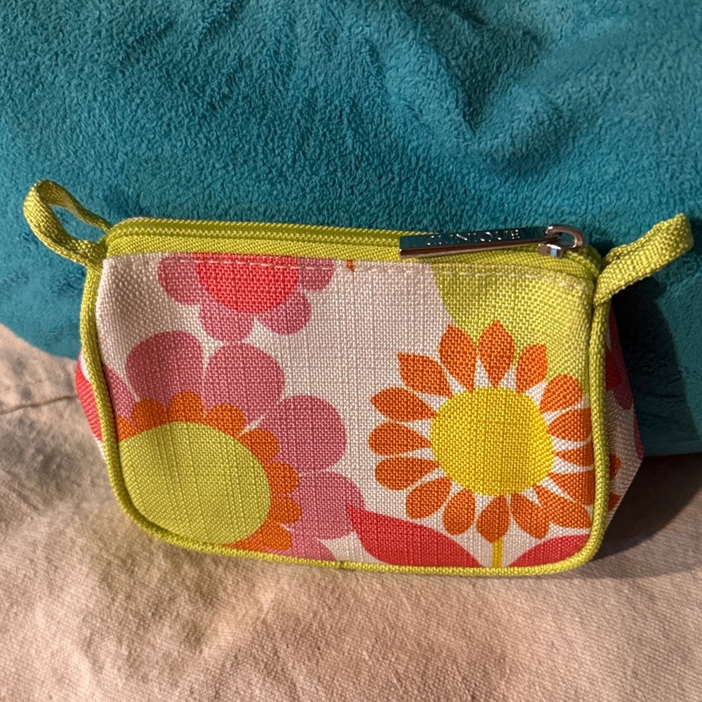 Clinique Floral Cosmetic Bag - Pink, Yellow, Orange